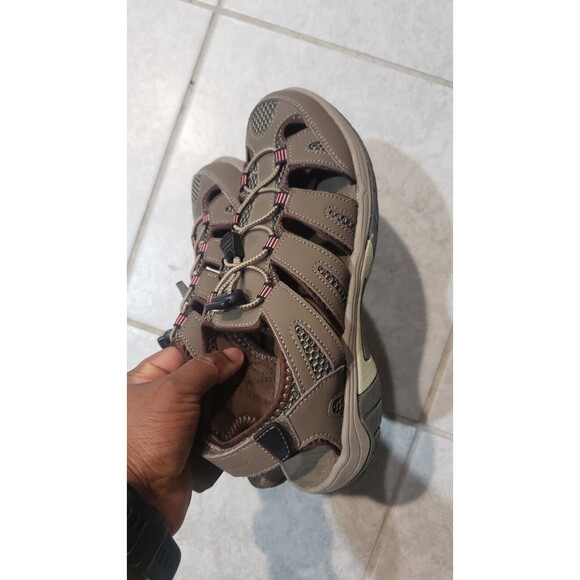 EDDIE BAUER Sandals FISHERMAN Shoes Size 9M Taupe Beige Comfort - Picture 3 of 7